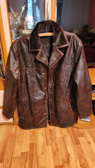 Cojoc piele naturală premium căprioară îmblănit XL