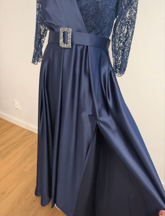 Rochie lunga bleumarin