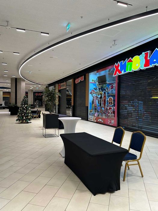 Правоъгълна кетъринг маса 180 см. под наем