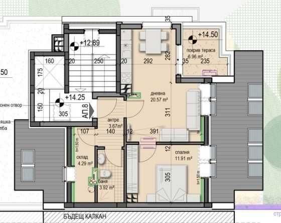 Продава се Двустаен апартамент в София, Надежда 3 - 77 кв.м за 1845 €/кв.м - Снимка #1