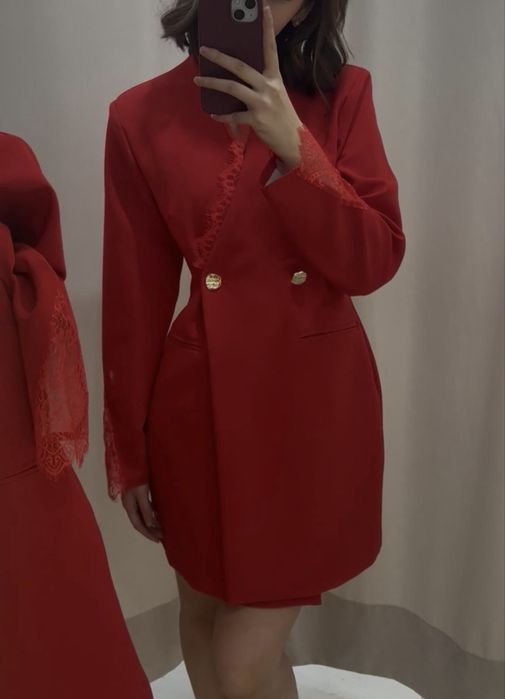 Пиджак Платье Красное