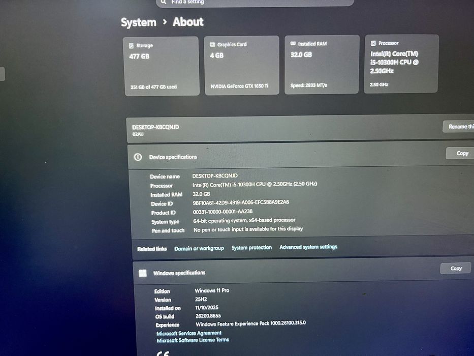Лаптоп Lenovo Legion 5  32gb RAM