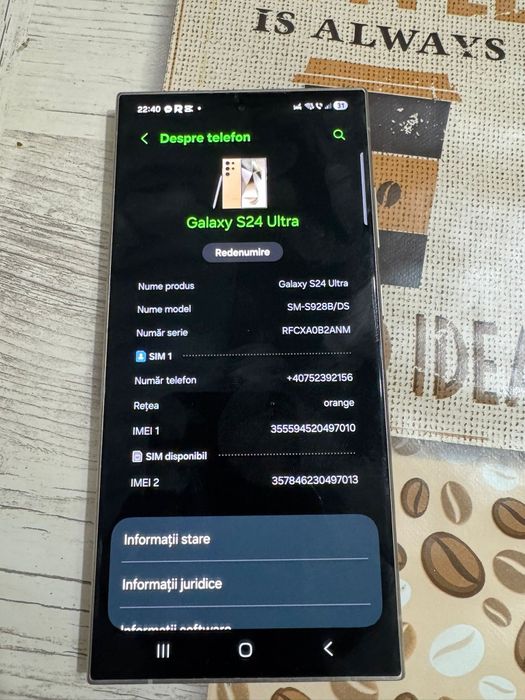 Samsung Galaxy S24 Ultra – 512 GB – stare foarte bună