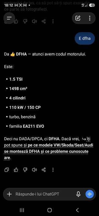 Vand doua motoare golf 7 și 8 1.0 și 1.5 tsi