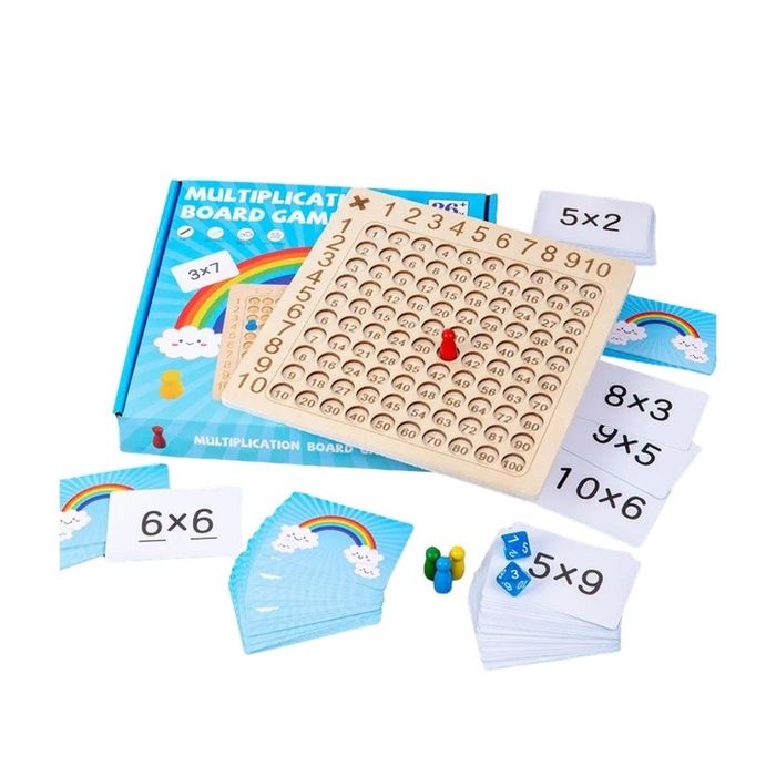 Oбразователна Настолна Игра с Умножение до 100 карти