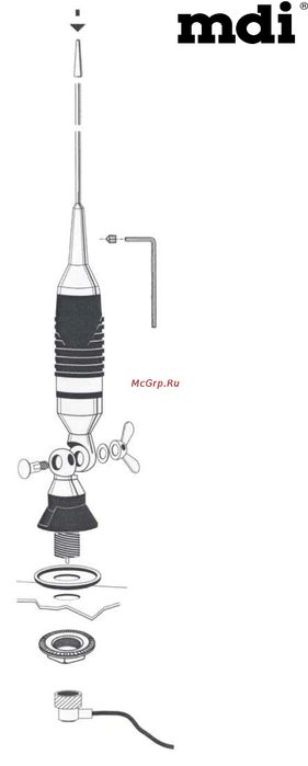 Врезная си-би антенна MDI 9Plus