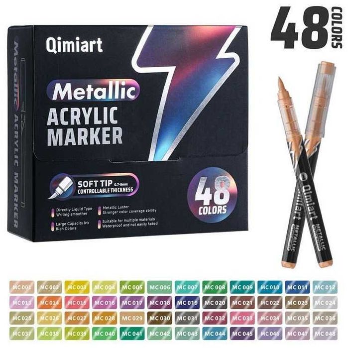 Набор Metallic Acrylic Marker, 48 шт., новые