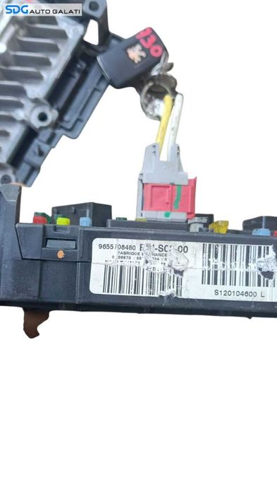 Kit Pornire ECU Calculator Motor Tablou Panou Sigurante Cheie Cheie CIP Imobilizator Peugeot 407 2.0 Diesel 2004 - 2010 Cod 5WS40167H-T 9655708480 S120104600L SW9658345080 [M8511]