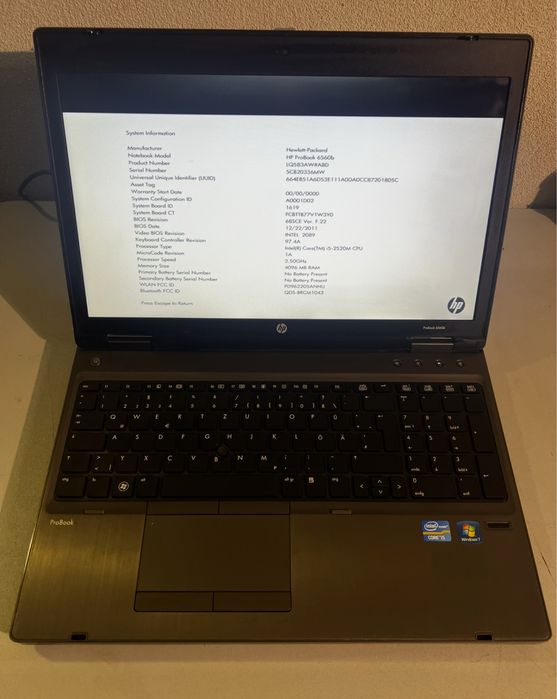 Лаптоп HP ProBook 6560b