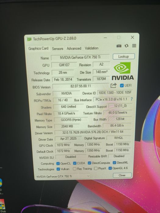 Galax GTX750Ti 2Gb GDDR5