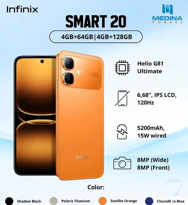 Bepul dostavka infinix smart 20