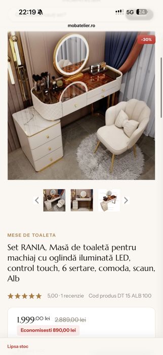Masa de machiaj de vanzare