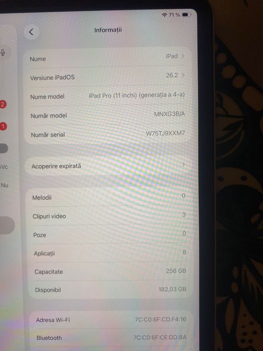 Vând/ schimb iPad pro 11 generația a 4a