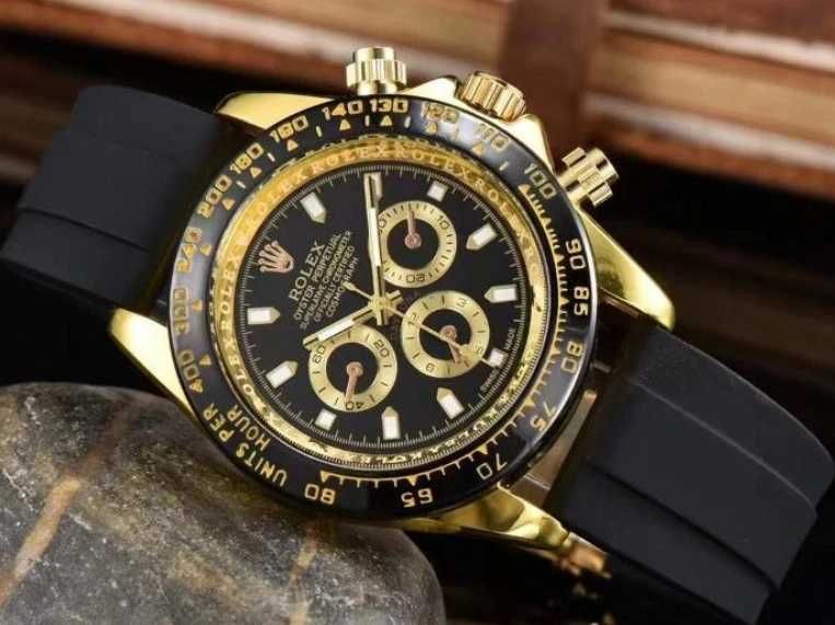 Ceas TIP R.O.L.E.X DAYTONA GOLD&BLACK SILICONE Edition Lux Elegant 2026 !!!