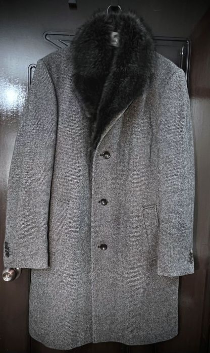 Мужское пальто Fratelli-Meucci Италия осень-зима натуральный мех