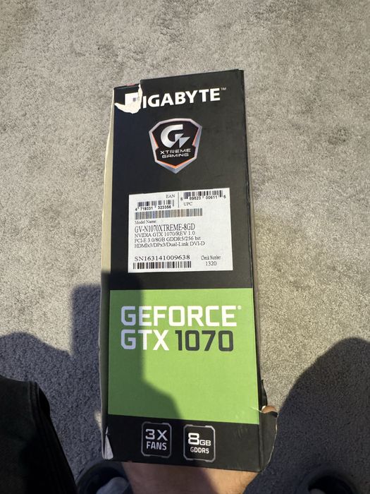 GeForce GTX 1070 8gb RAM, 256 bit, DirectX 12.1