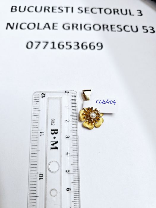 Vand pandantiv din aur 14 k 2.84 g cod 404