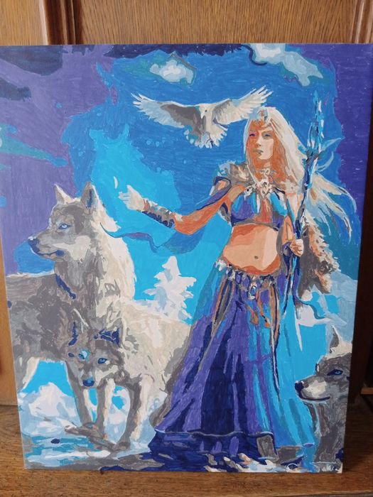 Картина размер 40-50, насыщенные цвета красок (акрильные)