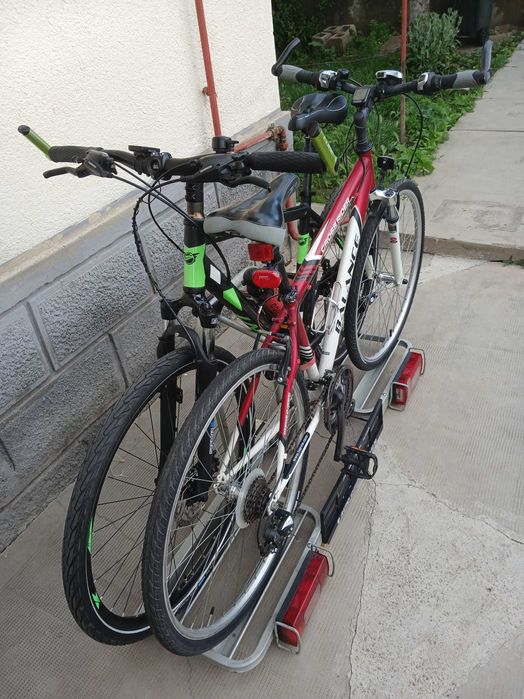 Suport 2 biciclete pe cârlig EUFAB Bike Two (Germania) - Aluminiu, Instalație Nouă