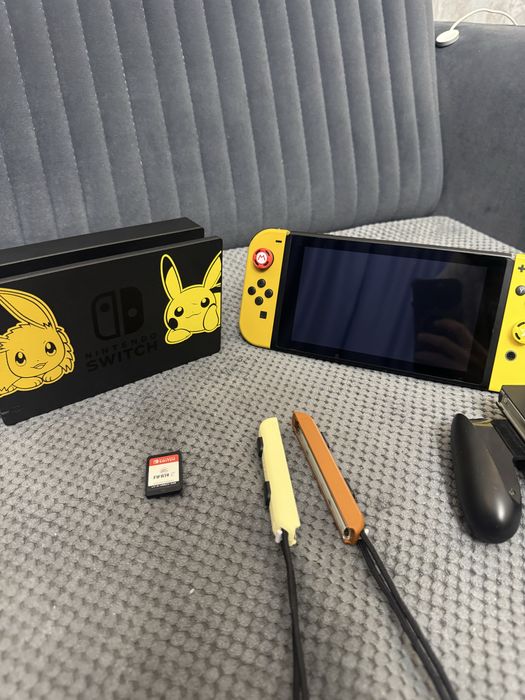 Nintendo Switch прошитая Let’s Go Pikachu + игры + Доп. корпус + чип