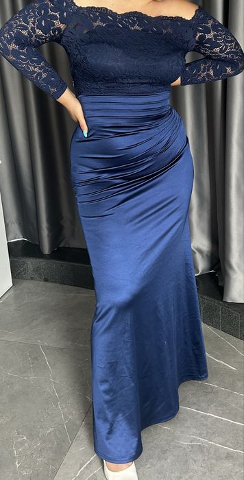 Синя официална рокля