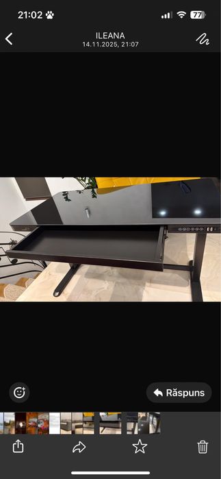 Vand birou electric Hugo black Maren