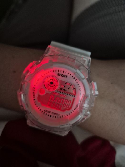 Ceas sport  unisex alb