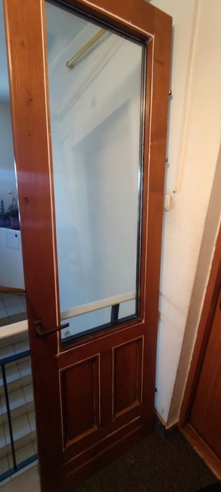 Usa terasa/balcon din lemn stratificat geam termopan