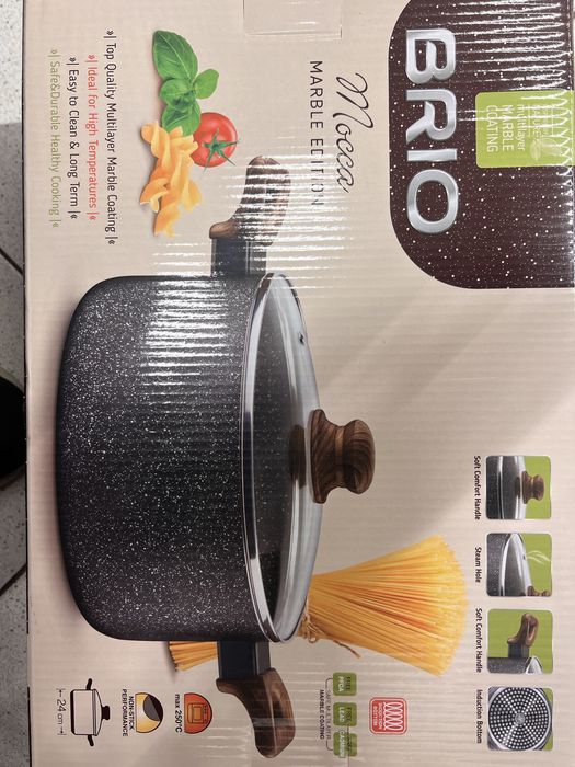 Тенджера Brio Mocca Marble Edition 24 см с капак