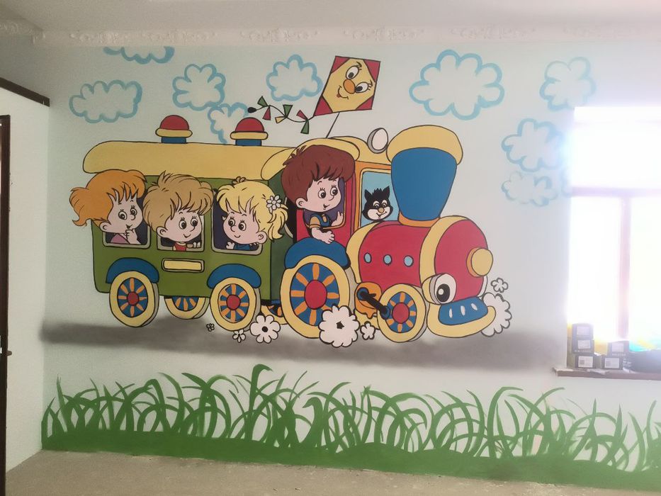 “Bolalar bog‘chasi, maktab, ofis devorlari uchun san’at asari”