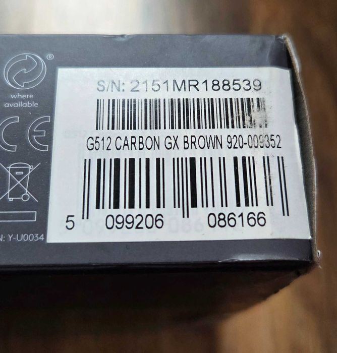 Клавиатура (Повредена/за Части): Logitech G512 Carbon GX Brown RGB