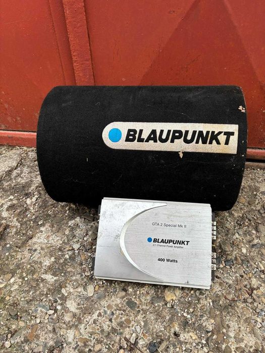 Set Subwoofer + Amplificator Blaupunkt + Cabluri