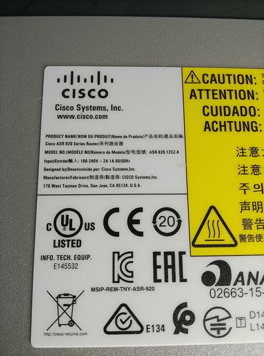 Рутер  Cisco asr-920-12cz-a