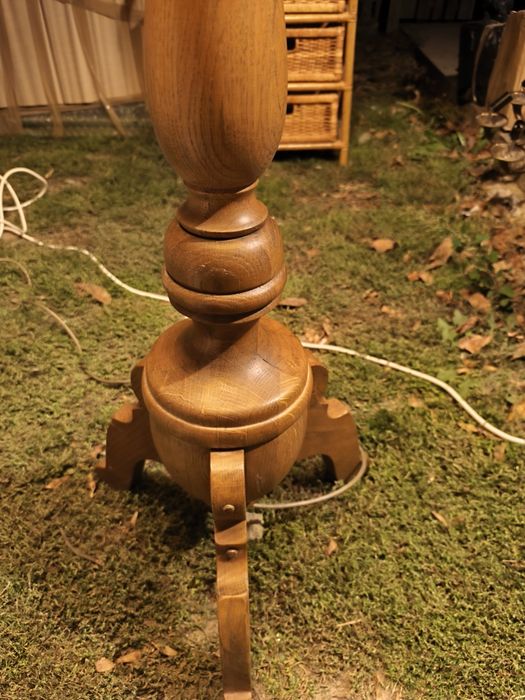 Lampadar  vintage lemn masiv, 3 picioare