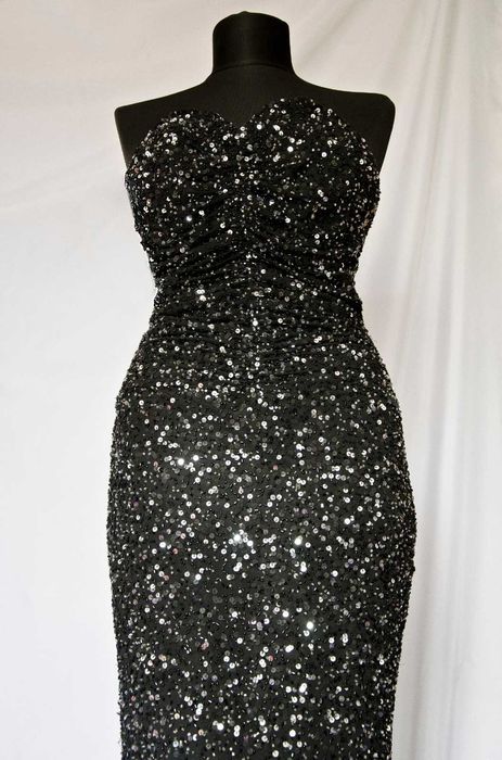 Rochie de nasa de gala evenimente neagra, deosebita, cu paiete