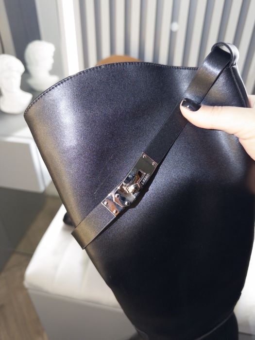 Cizme de piele neagra, calitative Hermes