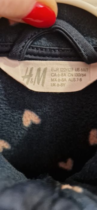 Hanorac fleece fete 6-8 ani