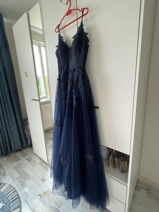 Синя бална рокля размер С-М