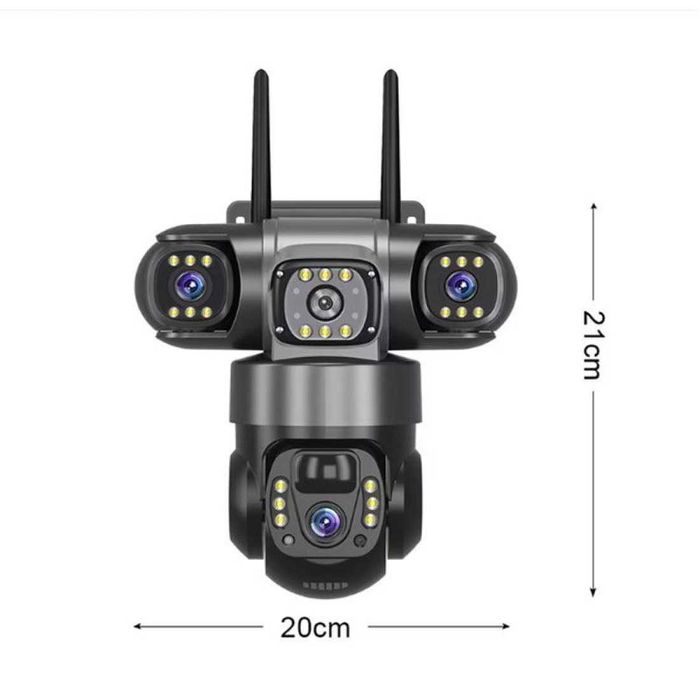 Соларна камера със SIM, 12MP Full HD, троен обектив,нощно виждане,IP66