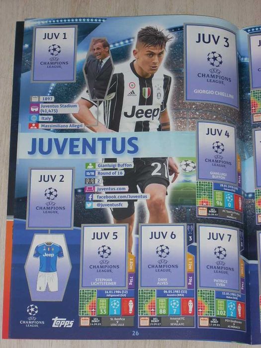 Oфициален стикер албум Шампионска лига 2016/17 UEFA Champions League