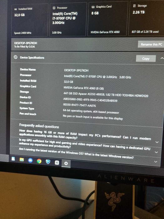PC Gaming RTX 4060 / i7 / 32GB RAM / 2TB – rulează orice joc