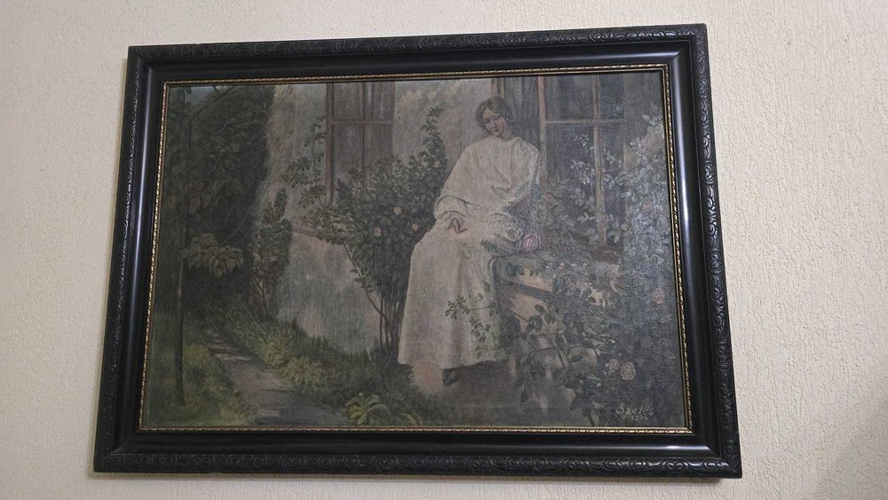 Vand tablou cu rama din lemn