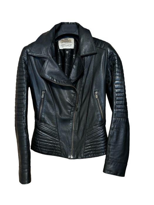 Продавам черно кожено яке - естествена кожа