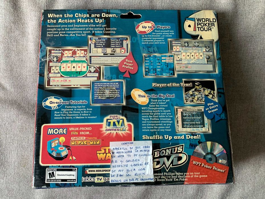 Consolă Plug & Play TV World Poker Tour Texas Hold’em, Jakks Pacific
