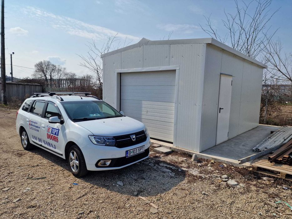 Garaje fabricate in RO din structura metalica usoara si panou izolat