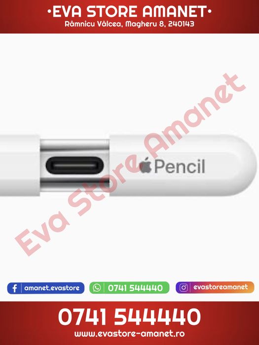 Stylus Apple Pencil USB-C Alb A3085 (2025)
