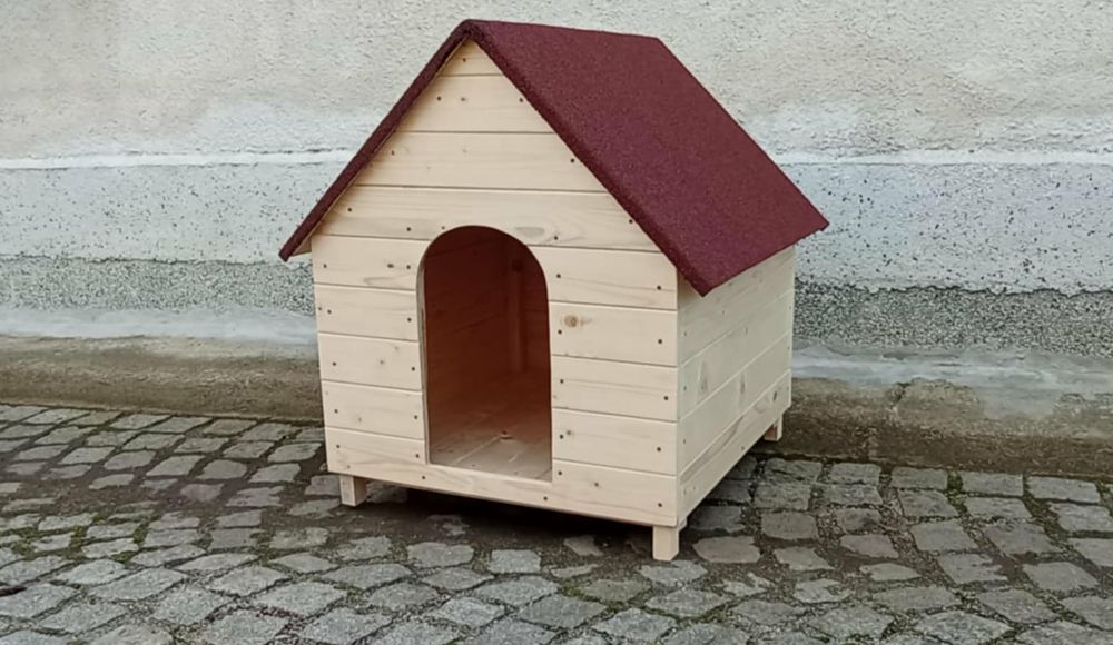Дървена къща за кучета , средни и големи породи кучета , къща куче