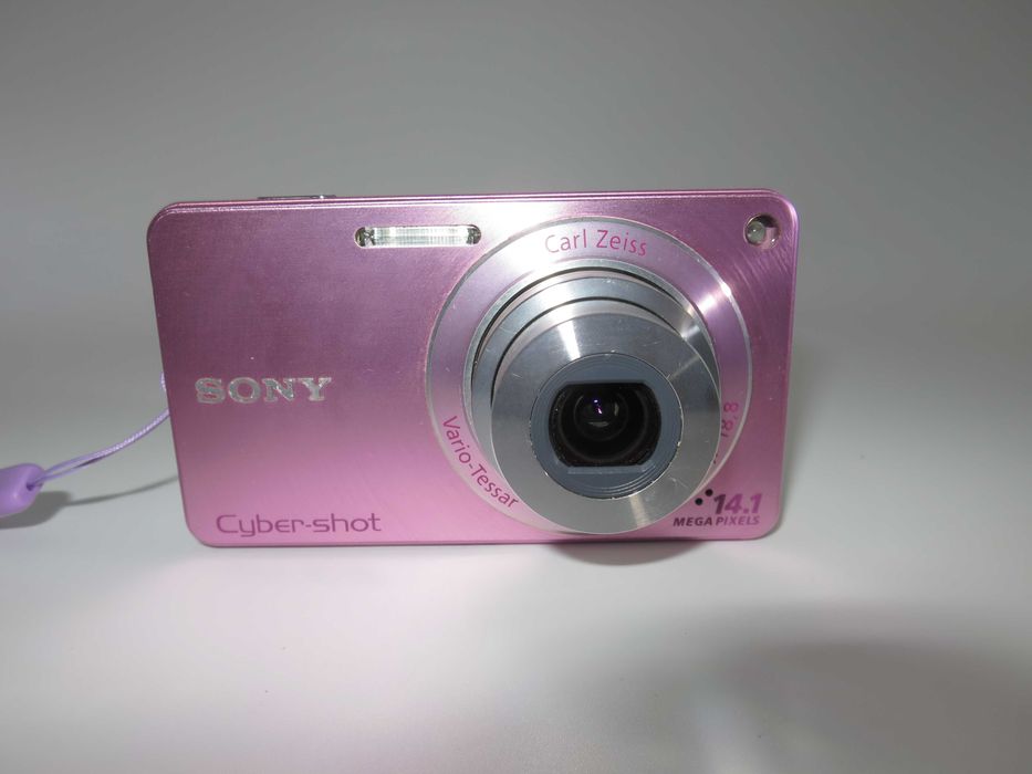 Sony Cyber-shot W350 ултра компактен фотоапарат розов цвят, дигитална камера, в отлично състояние, пълен комплект, тествана и работи перфектно