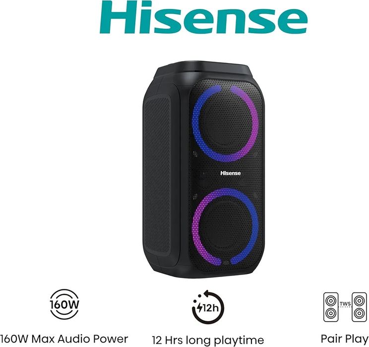 Нова караоке/акумулаторна тонколона Hisense Party Rocket 160W