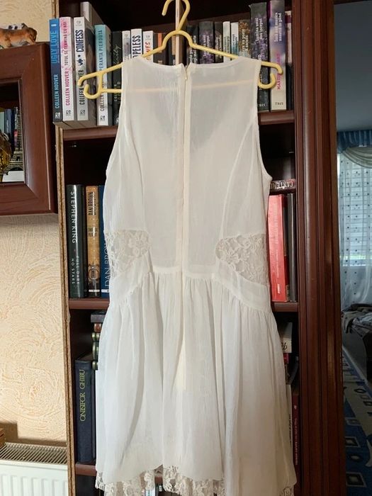Rochie alba margele S